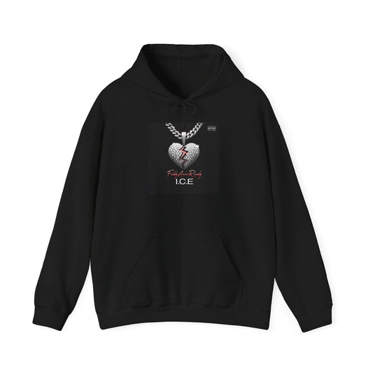 Ice Heart Unisex Heavy Blend™ Hooded Sweatshirt | Cool Streetwear, Gift for Him, Comfortable Layering, Casual Fashion, Winter Warmth