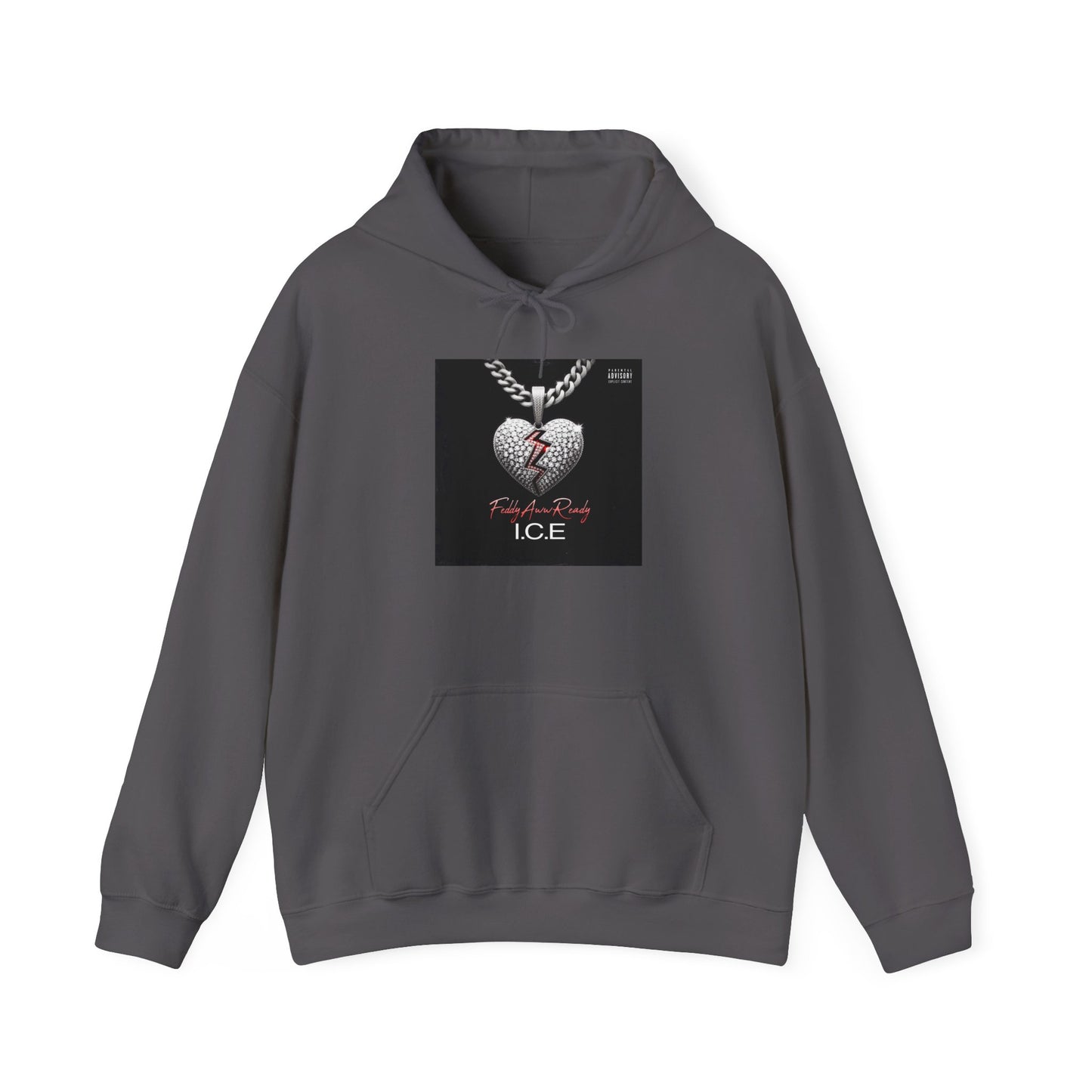 Ice Heart Unisex Heavy Blend™ Hooded Sweatshirt | Cool Streetwear, Gift for Him, Comfortable Layering, Casual Fashion, Winter Warmth