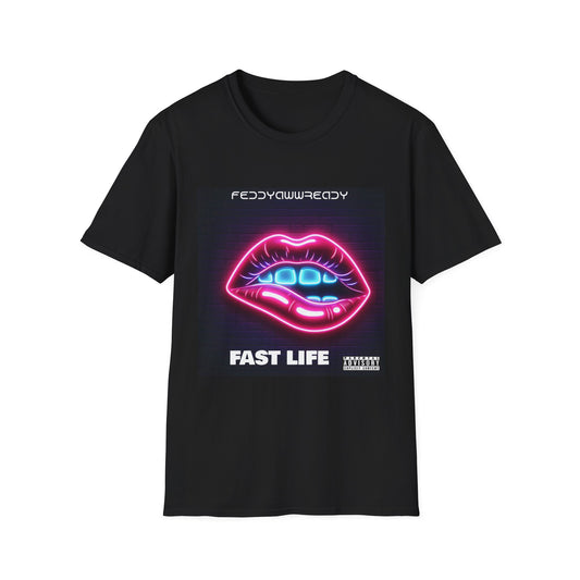 Fast Life Lip Graphic T-Shirt, Retro Vaporwave Tee, LGBTQ+ Pride Shirt, Music Festival Apparel, Unisex Graphic Tee