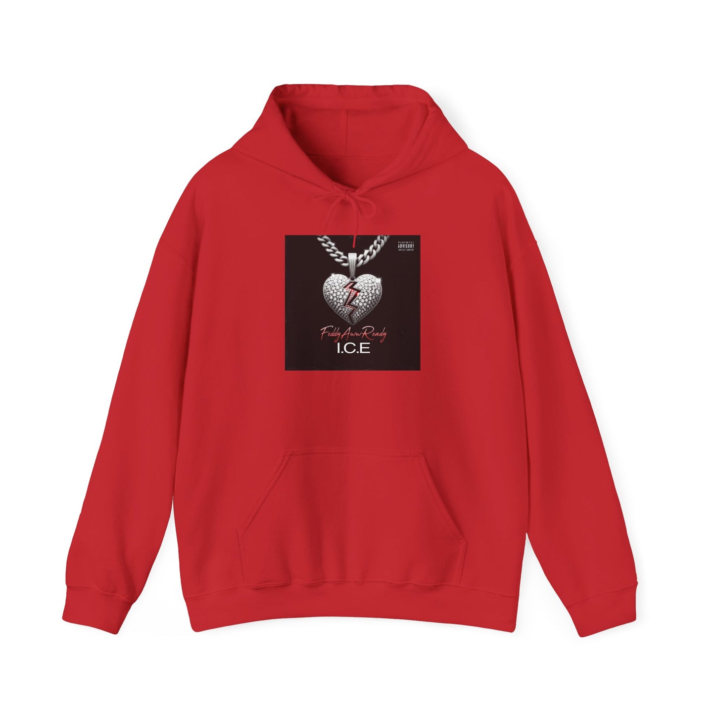 Ice Heart Unisex Heavy Blend™ Hooded Sweatshirt | Cool Streetwear, Gift for Him, Comfortable Layering, Casual Fashion, Winter Warmth
