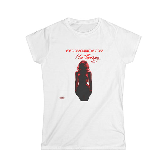 Women's Softstyle Tee, Retro Graphic Tee, Hoe Therapy Shirt, Casual Summer Tee, Gift for Her, Empowering Fashion