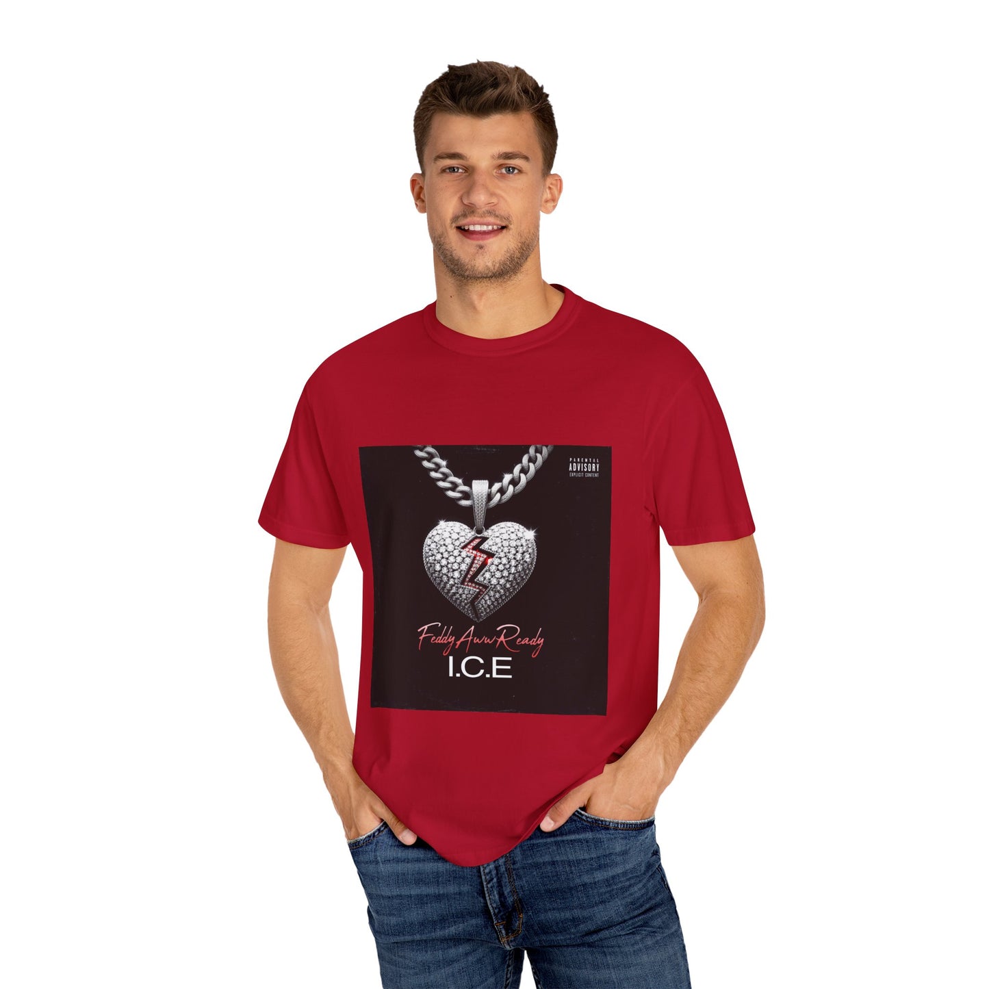 Heart Pendant Graphic T-Shirt, Unisex Fashion Tee, Casual Wear, Gift for Him/Her, Trendy Apparel for Any Occasion