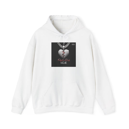 Ice Heart Unisex Heavy Blend™ Hooded Sweatshirt | Cool Streetwear, Gift for Him, Comfortable Layering, Casual Fashion, Winter Warmth